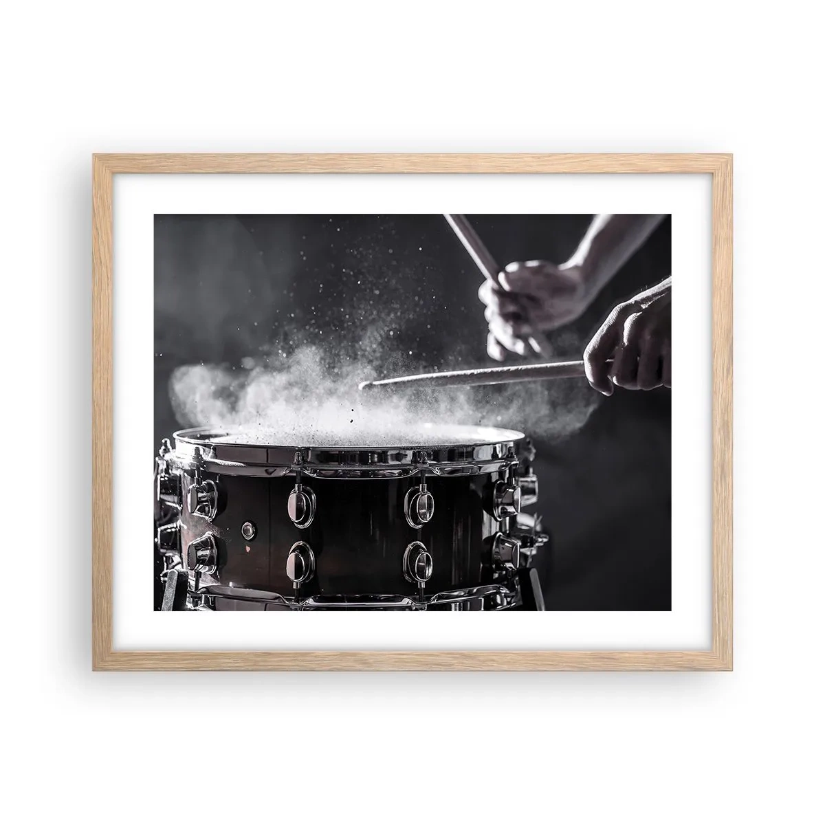 Póster en marco roble claro - El pulso de la música - 50x40 cm