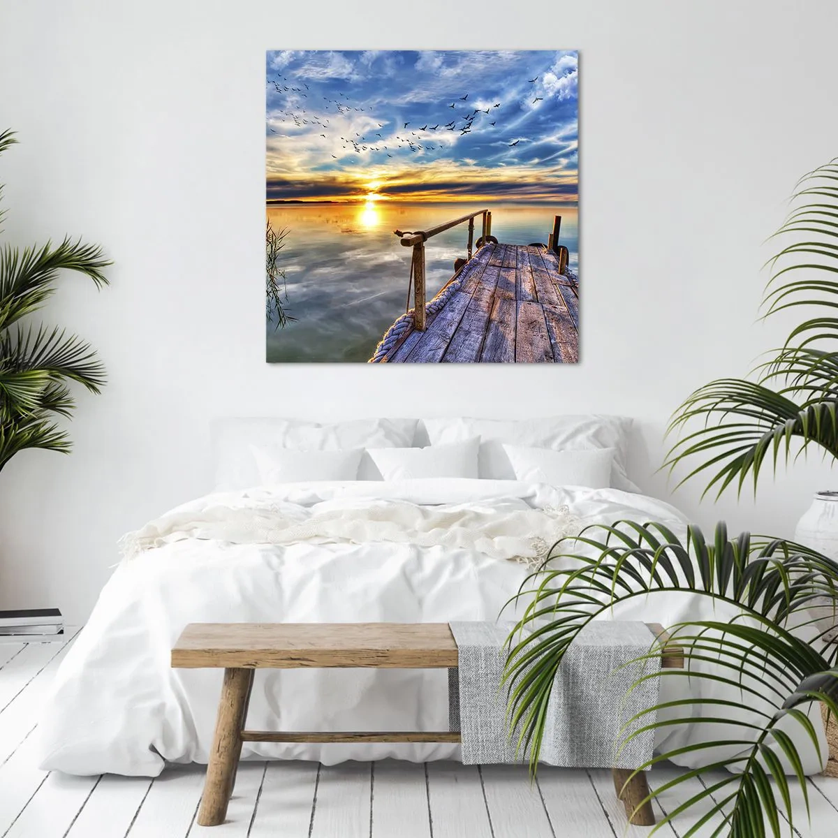 Cuadro sobre lienzo - Impresión de Imagen - El viento se va a descansar - 30x30 cm