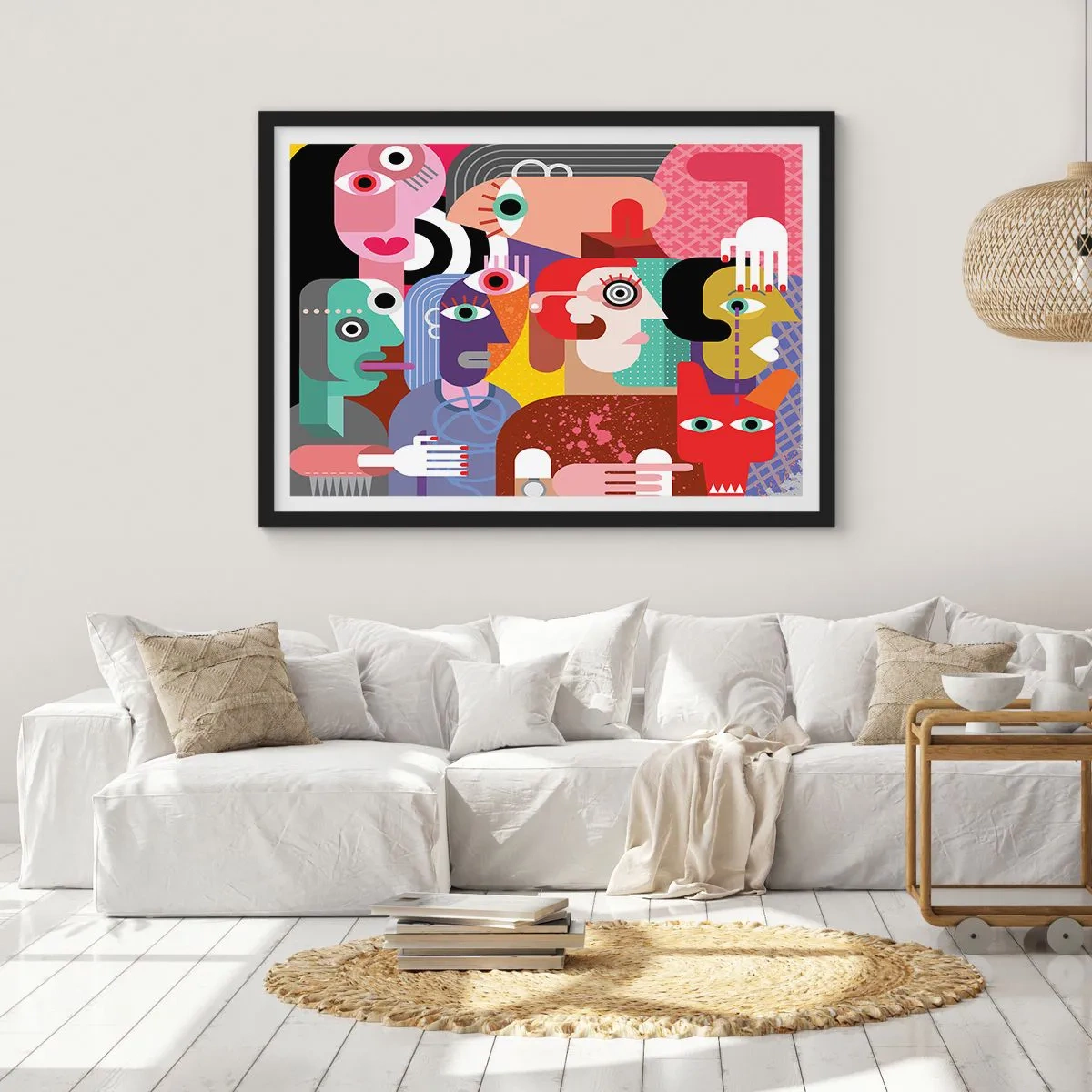 Póster en marco negro - Estilo Picasso - 40x30 cm