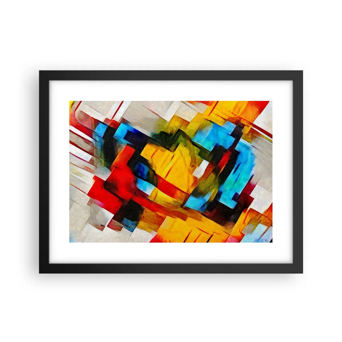 Póster en marco negro - Un popurrí multicolor - 40x30 cm