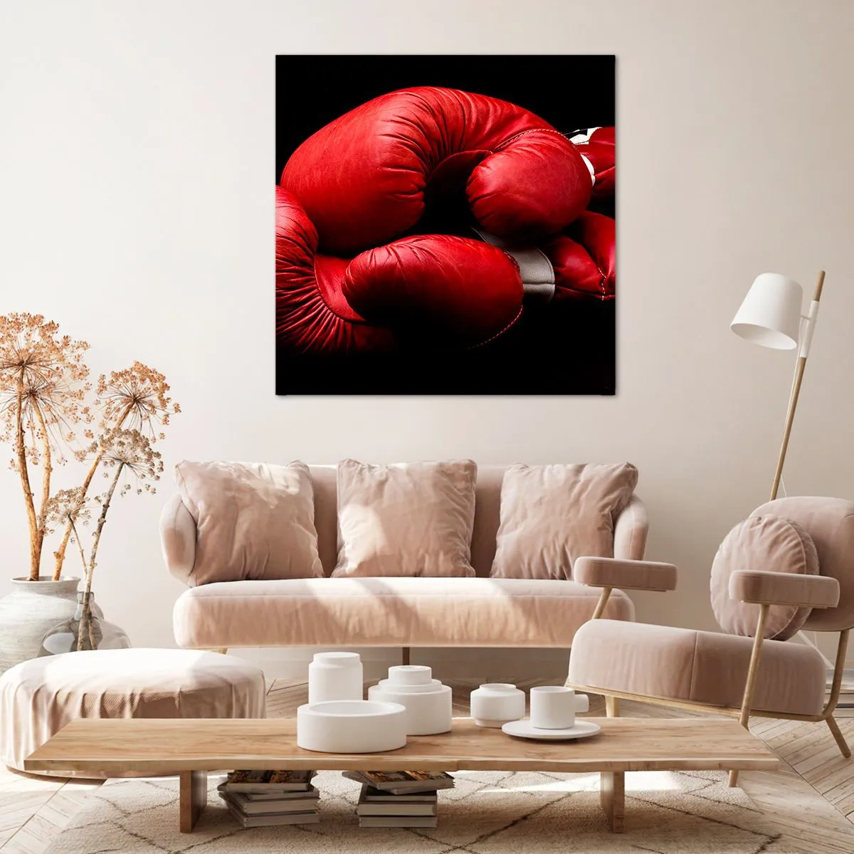Cuadro sobre lienzo - Impresión de Imagen - La emoción del combate quedó atrás - 70x70 cm
