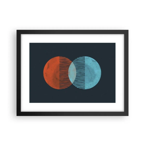 Póster en marco negro - Fantasía astronómica - 40x30 cm