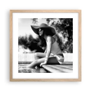 Póster en marco roble claro - Un sueño de verano - 40x40 cm