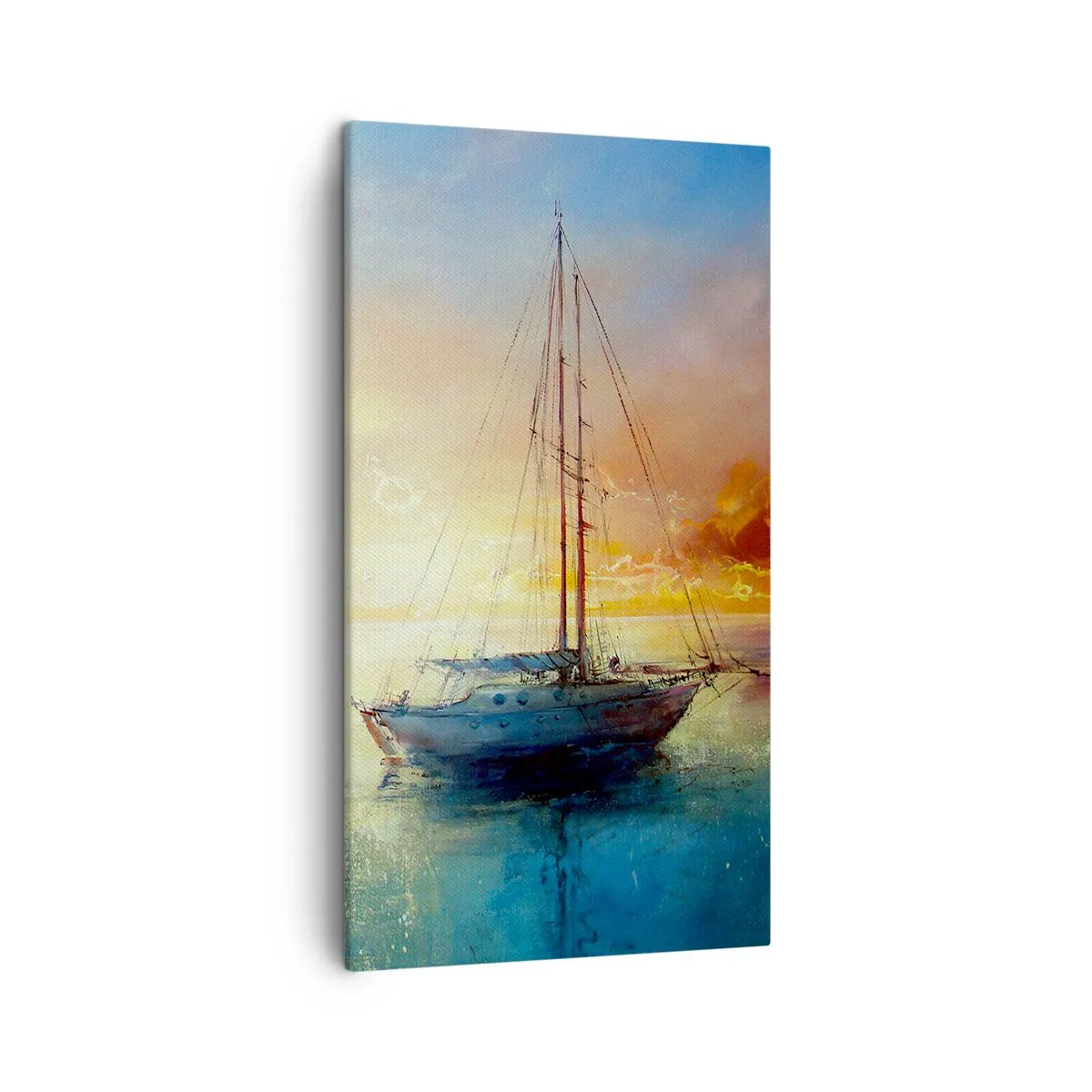 Cuadro sobre lienzo - Impresión de Imagen - En una bahía dorada - 45x80 cm