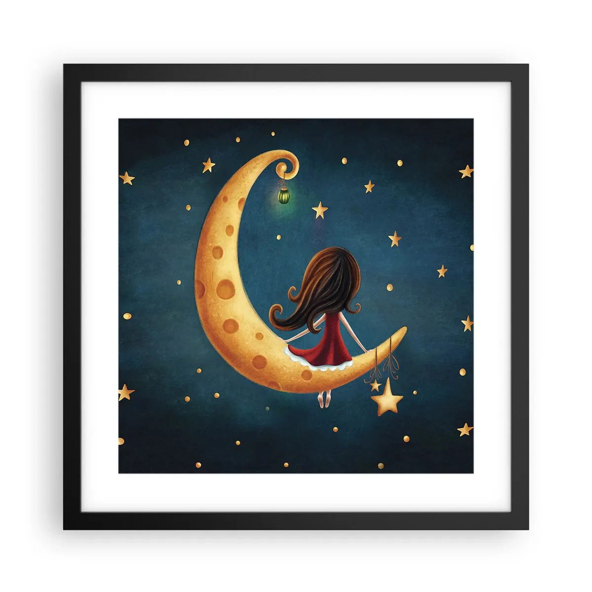 Póster en marco negro - Érase una vez... - 40x40 cm