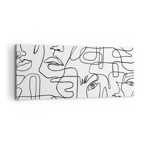 Cuadro sobre lienzo - Impresión de Imagen - Entre emociones enredadas - 100x40 cm