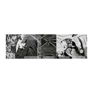 Muestra de fotomural Premium Sand - Solo un hombre aparentemente gris - Hombre, Cubismo, Moda - 100x30 cm