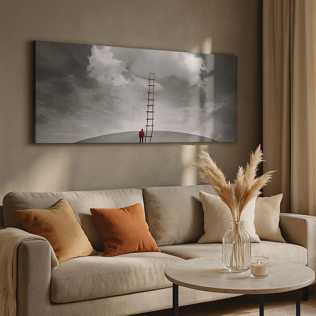 Cuadro sobre lienzo - Impresión de Imagen - Todo es posible - 100x40 cm