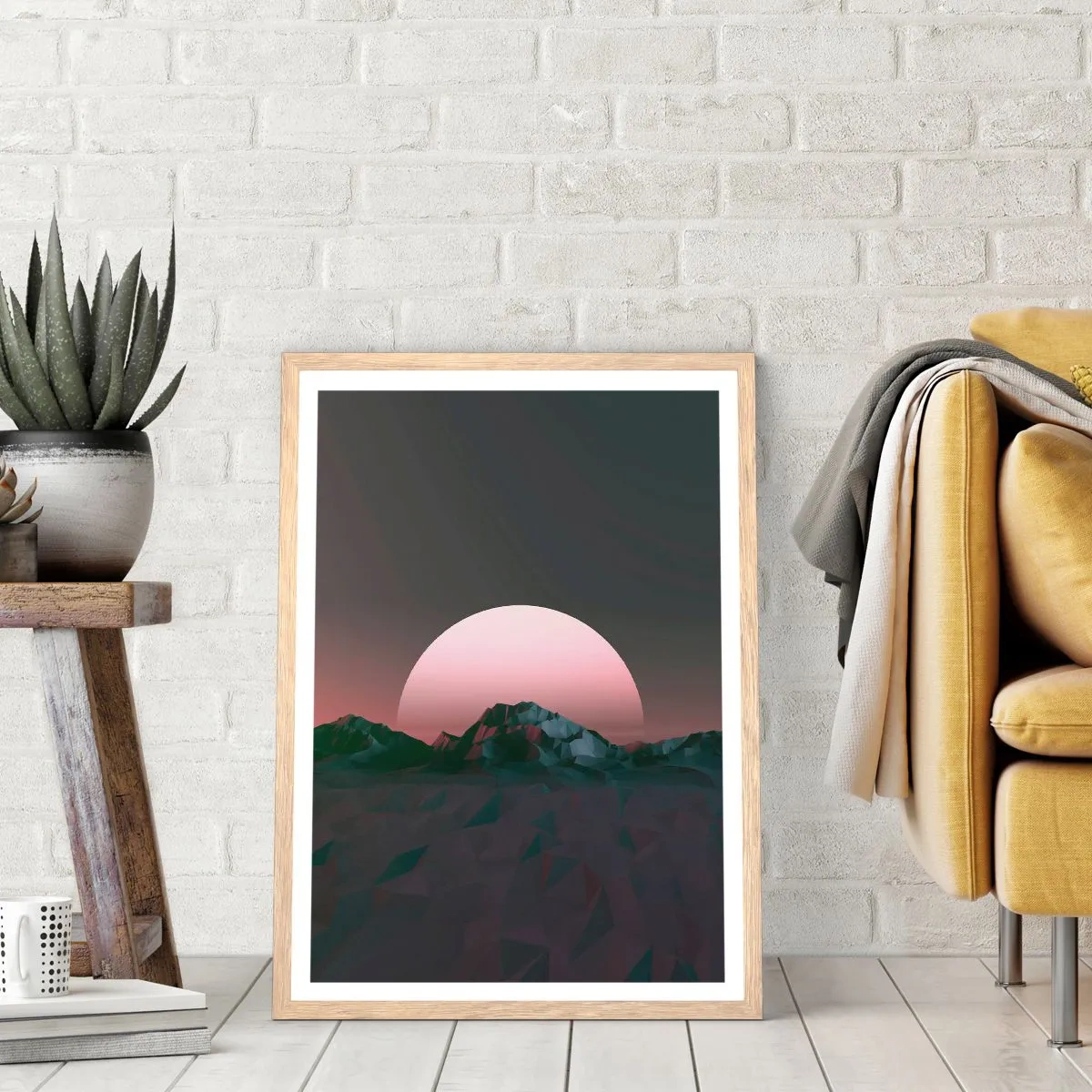 Póster en marco roble claro - En una galaxia muy muy lejana - 50x70 cm