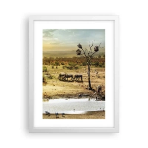 Póster en marco blanco - Y del Edén fluyó un río... - 30x40 cm