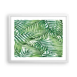 Póster en marco blanco - Bajo el verde - 50x40 cm
