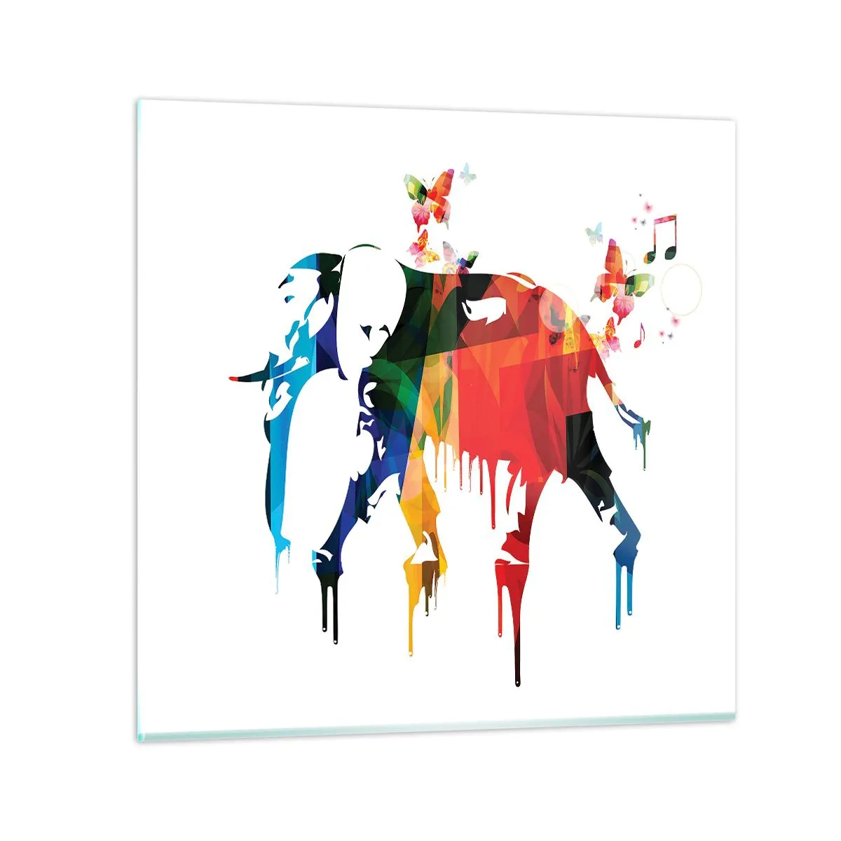 Cuadro sobre vidrio - Impresiones sobre Vidrio - Todo el mundo puede bailar - 40x40 cm