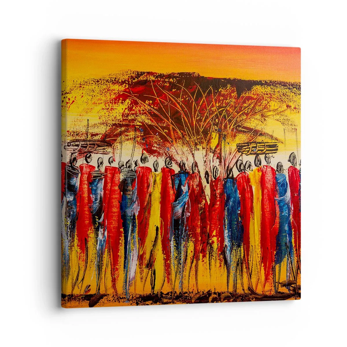 Cuadro sobre lienzo - Impresión de Imagen - Allí, allí, allí van - 30x30 cm