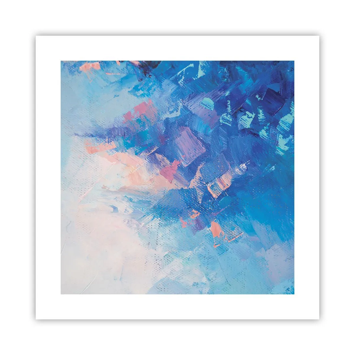 Póster - Abstracción invernal - 40x40 cm