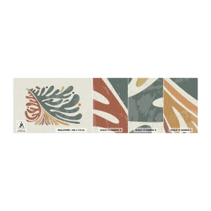 Muestra de fotomural autoadhesivo Deluxe Sticker - Hoja multicolor - bohemia, Minimalismo, Pedazo - 100x30 cm