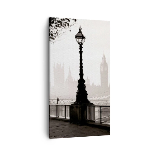 Cuadro sobre lienzo - Impresión de Imagen - La mañana de Londres - 45x80 cm
