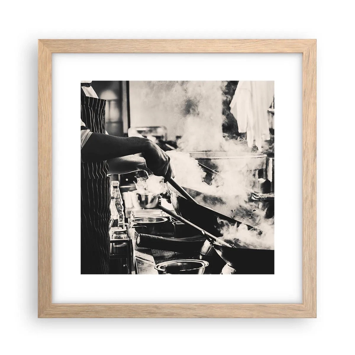 Póster en marco roble claro - Alquimia de sabores - 30x30 cm