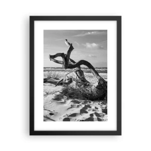 Póster en marco negro - Escultura marina - 30x40 cm