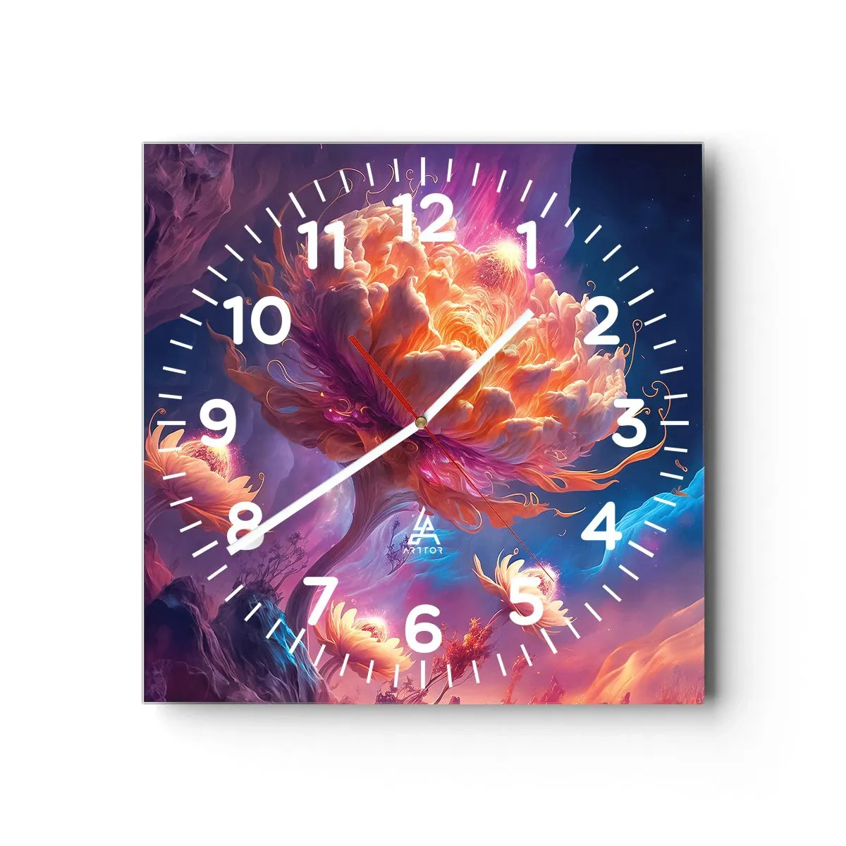 Reloj de pared - Reloj de vidrio - Otro mundo - 30x30 cm