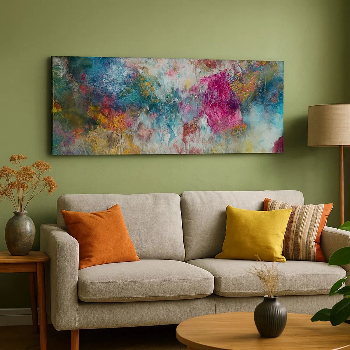 Cuadro sobre lienzo - Impresión de Imagen - En plena floración - 100x40 cm