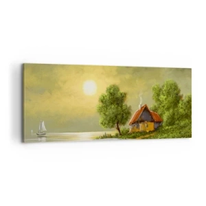 Cuadro sobre lienzo - Impresión de Imagen - Es hermoso, como salido de un cuadro - 100x40 cm