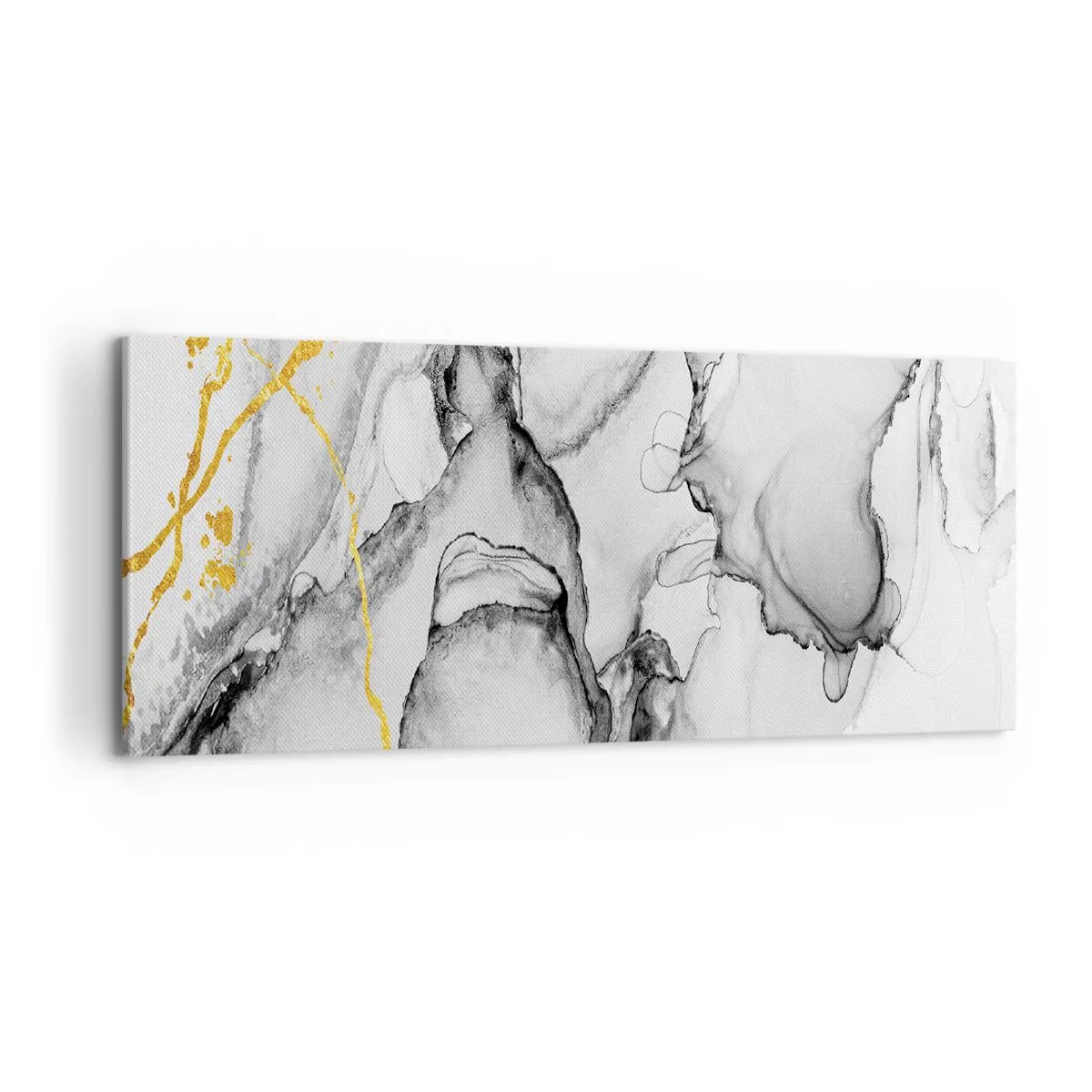 Cuadro sobre lienzo - Impresión de Imagen - Composición con motivo de oro - 100x40 cm