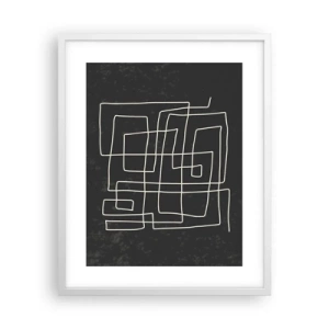 Póster en marco blanco - No es tan sencillo - 40x50 cm