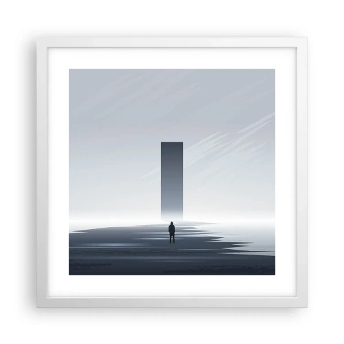 Póster en marco blanco - ¿Oportunidad o amenaza? - 40x40 cm