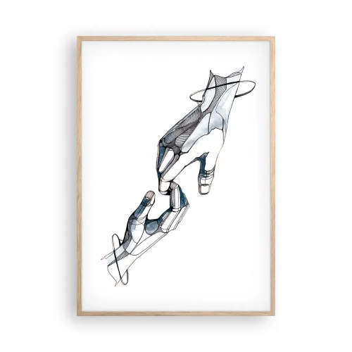 Póster en marco roble claro - Un buen gesto - 70x100 cm