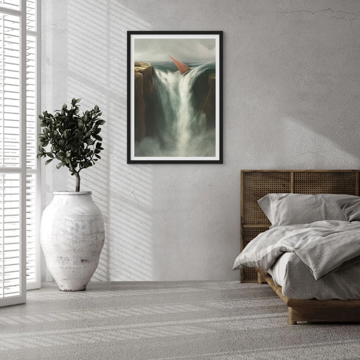 Póster en marco negro - Precauciones de la vida - 61x91 cm