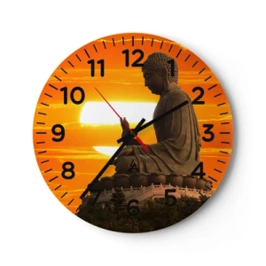 Reloj de pared - Reloj de vidrio - Sin miedo al mundo - 30x30 cm