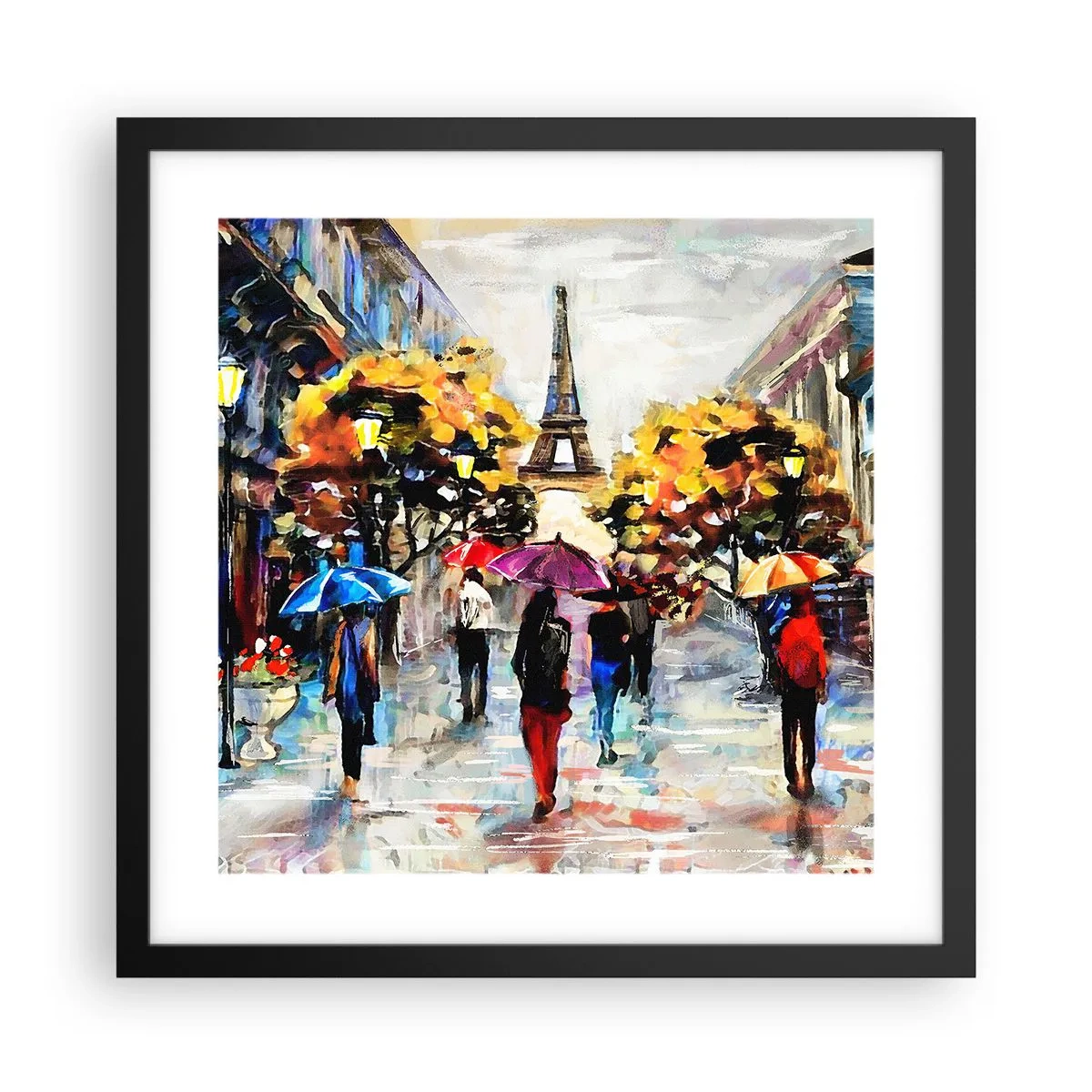 Póster en marco negro - Especialmente hermoso en otoño - 40x40 cm