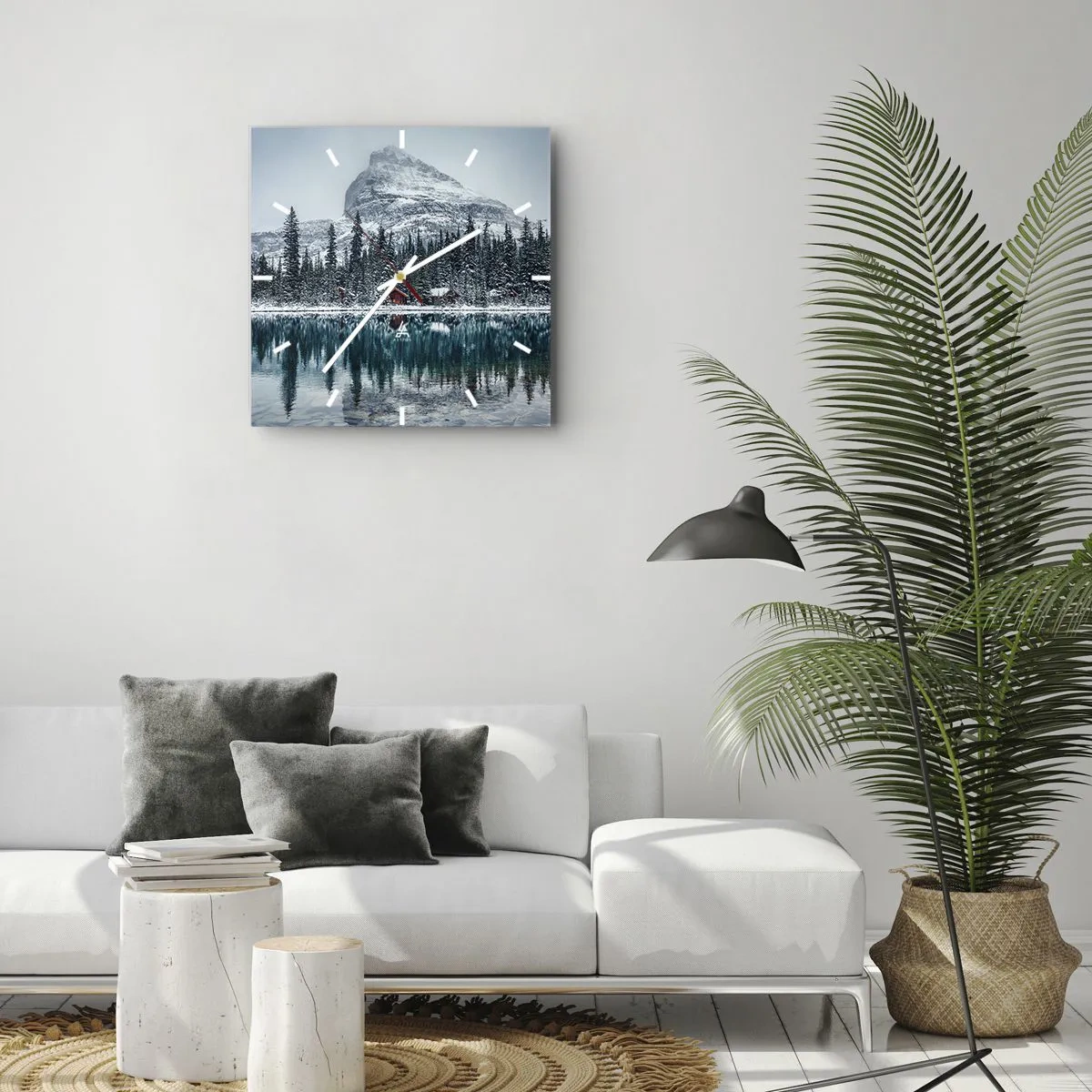 Reloj de pared - Reloj de vidrio - Retiro canadiense - 30x30 cm