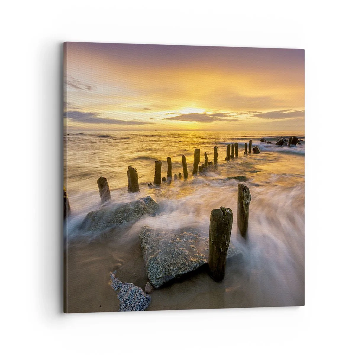 Cuadro sobre lienzo - Impresión de Imagen - La cruda belleza del Báltico - 70x70 cm