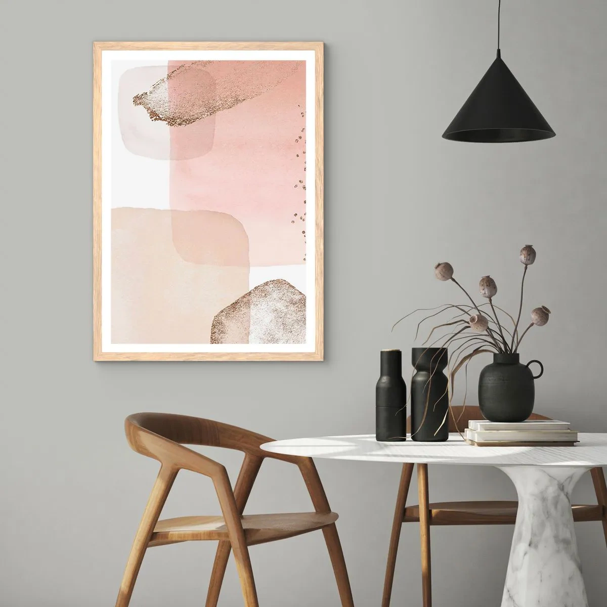 Póster en marco roble claro - Una mirada a través del color - 61x91 cm