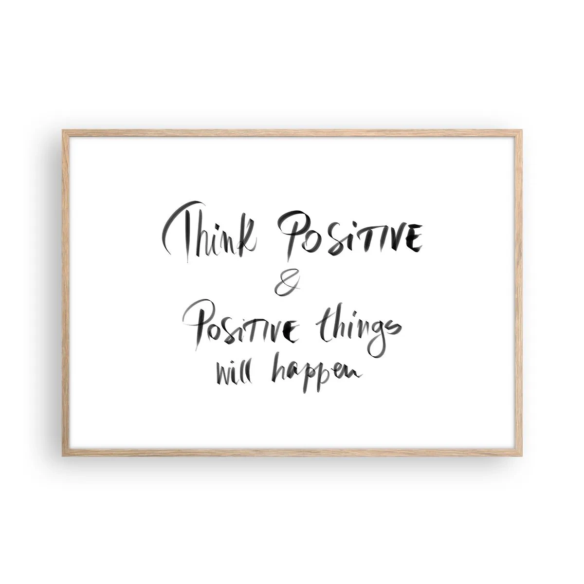 Póster en marco roble claro - ¿Cómo vivir? - 100x70 cm