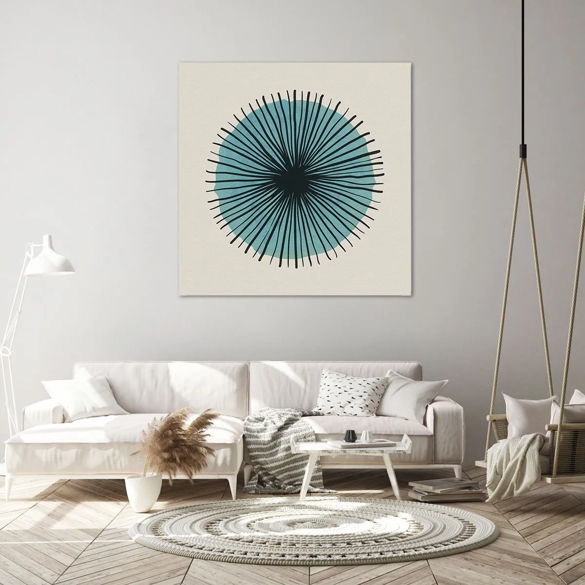Cuadro sobre lienzo - Impresión de Imagen - Radiante en azul - 30x30 cm
