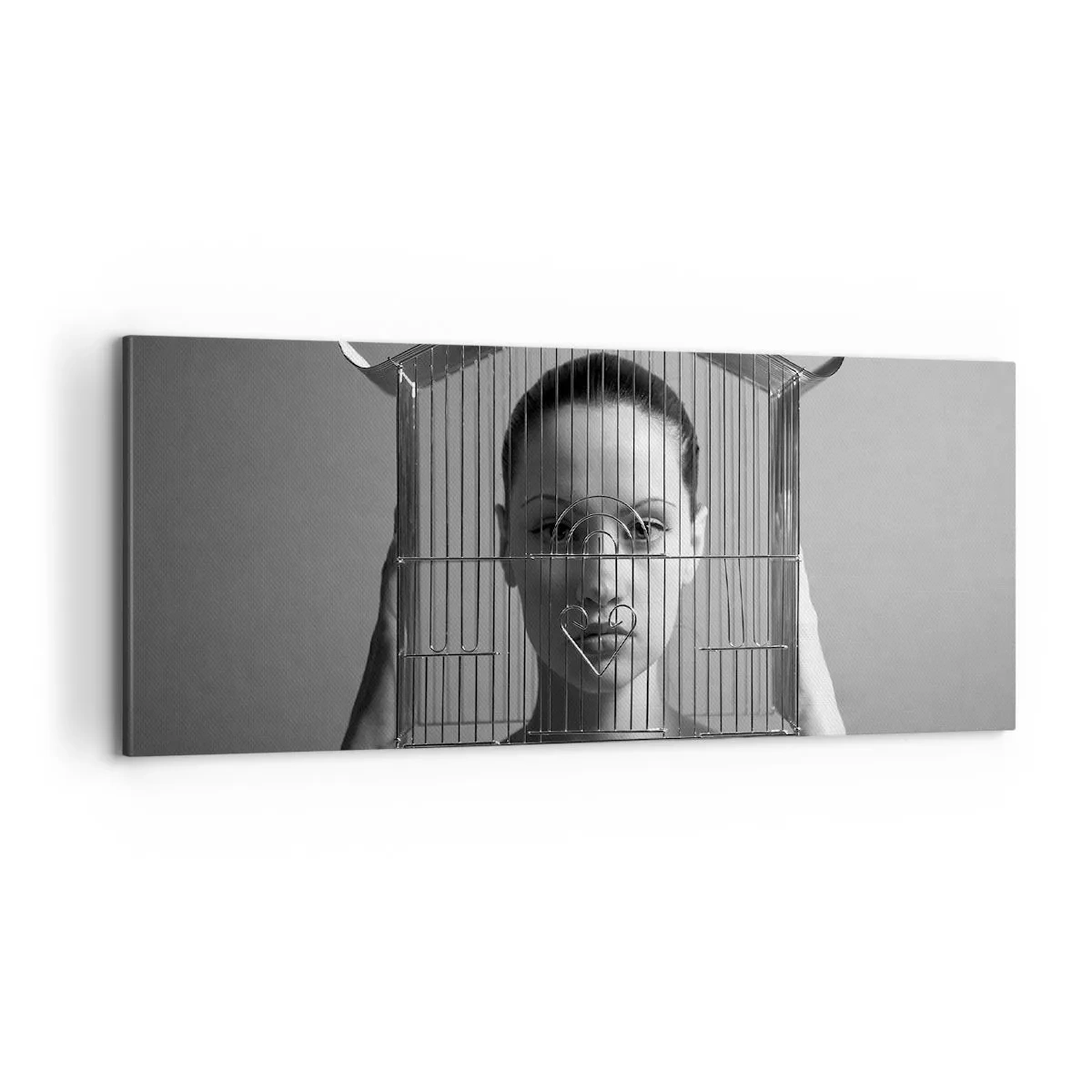 Cuadro sobre lienzo - Impresión de Imagen - Un retrato algo surrealista - 100x40 cm