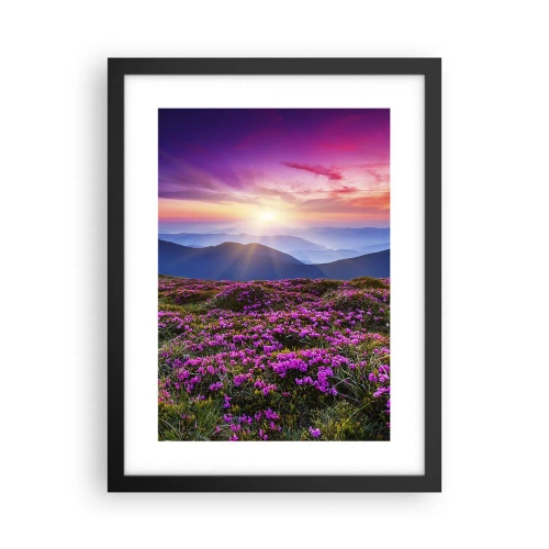 Póster en marco negro - Dulce aroma a frescura - 30x40 cm