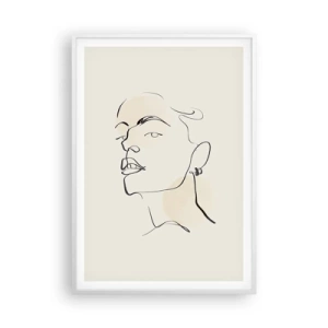 Póster en marco blanco - Una mirada orgullosa - 70x100 cm