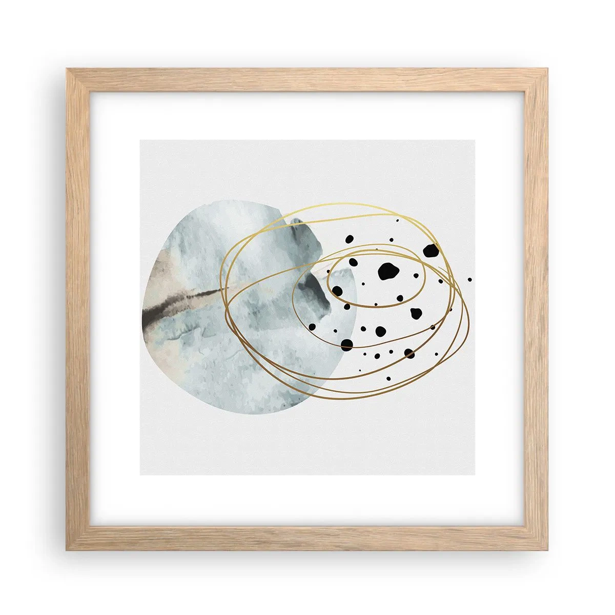 Póster en marco roble claro - El concepto del espacio - 30x30 cm