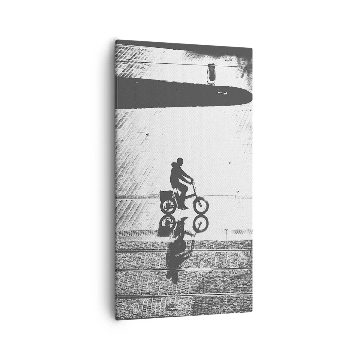 Cuadro sobre lienzo - Impresión de Imagen - Adelante, a través de la ciudad - 55x100 cm