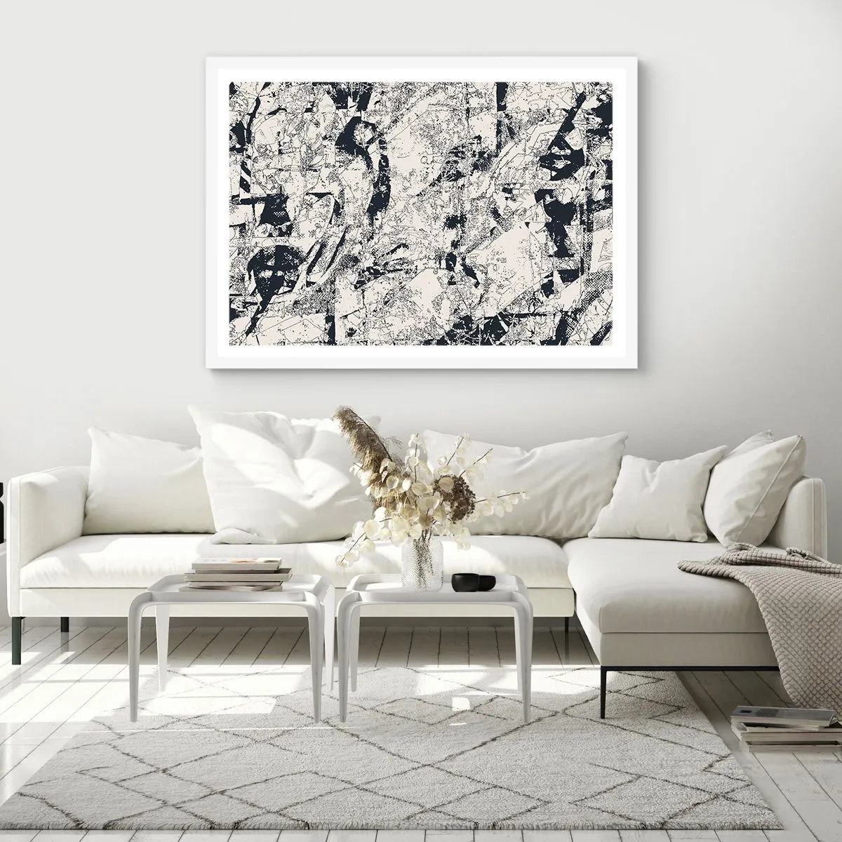 Póster en marco blanco - La interpenetración de los opuestos - 70x50 cm