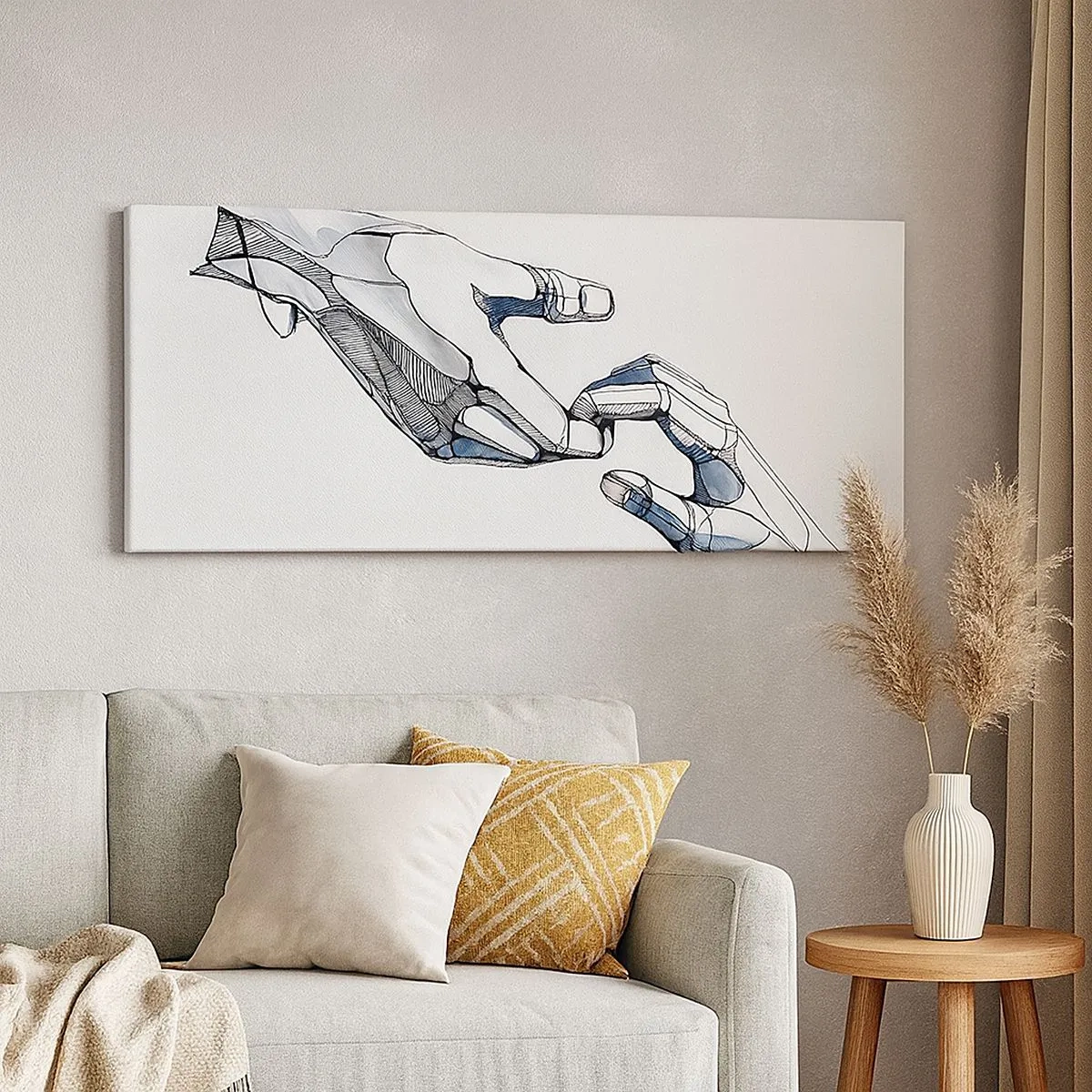 Cuadro sobre lienzo - Impresión de Imagen - Un buen gesto - 100x40 cm