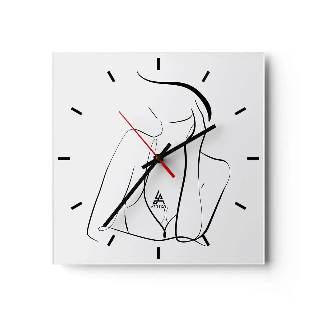 Reloj de pared - Reloj de vidrio - En la ola de sueños - 40x40 cm