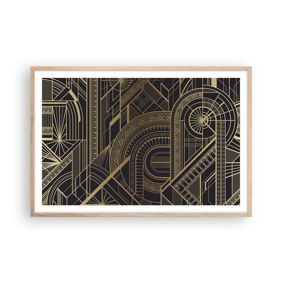 Póster en marco roble claro - Conceptos, ideas, planes - 91x61 cm