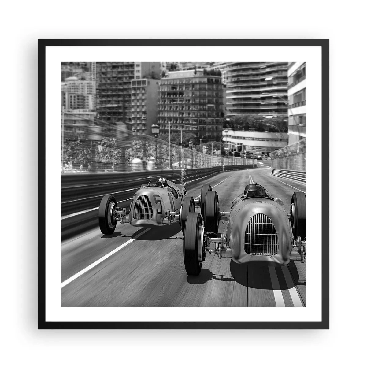 Póster en marco negro - Érase una vez en Montecarlo - 60x60 cm