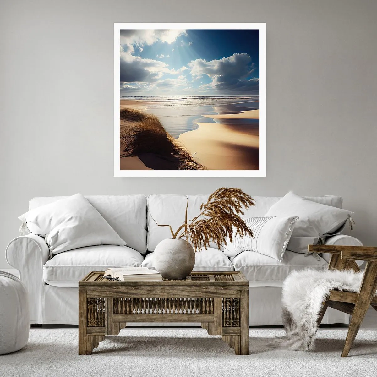 Póster - Playa, playa salvaje - 40x40 cm