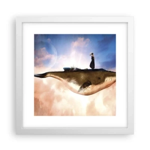 Póster en marco blanco - Un viaje surrealista - 30x30 cm