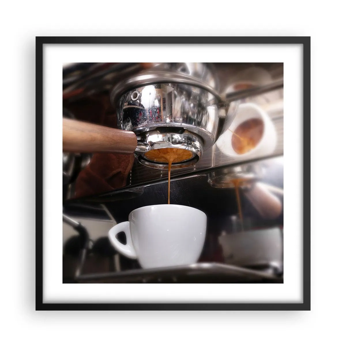 Póster en marco negro - El mejor momento del día - 50x50 cm